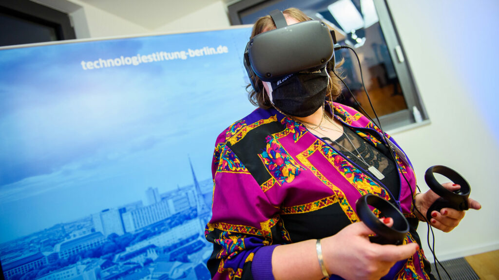 Virtual Reality-Test auf der kulturBdigital Konferenz