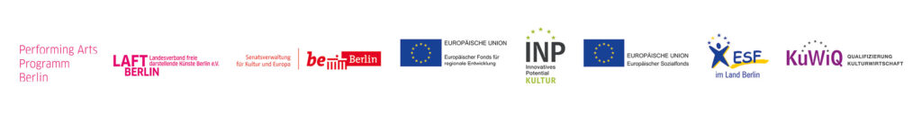 Logos des Kooperationspartners Landesverband freie darstellende Künste Berlin mit Fördergebern